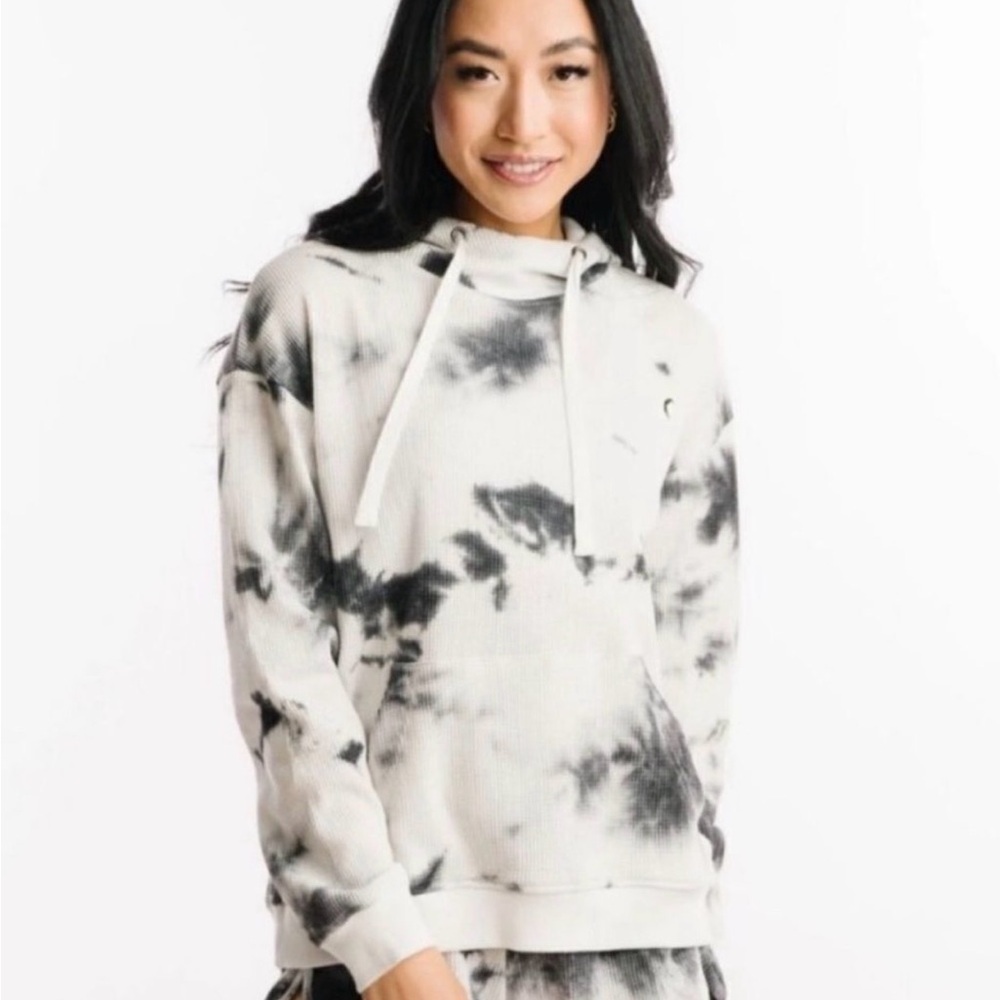 Zyia Hendrix Women's Tie-Dye Hoodie thermal sweatshirt top athletic workout